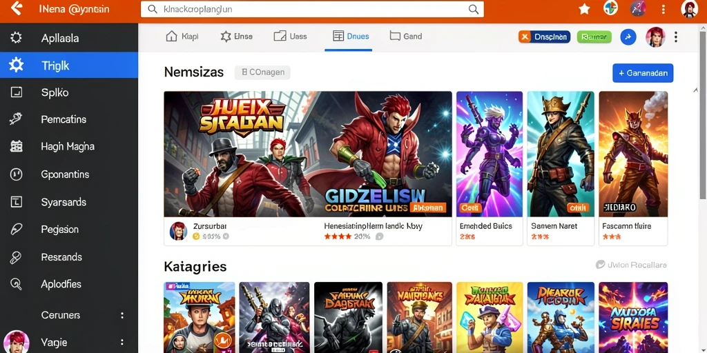 Tampilan utama yang menarik dan mudah dinavigasi.