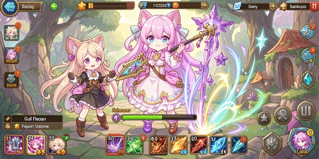 Screenshot menampilkan karakter utama dalam petualangan batik.