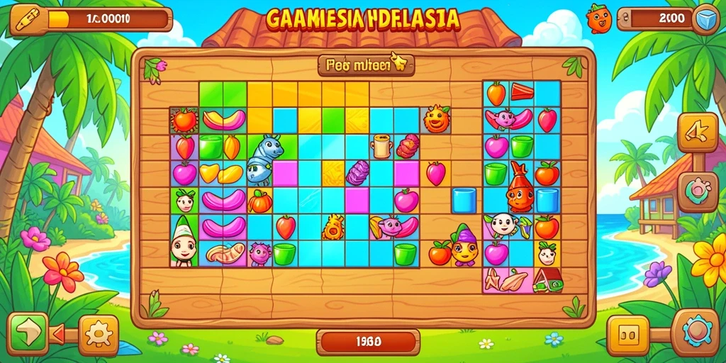 Tampilan grafis yang menarik dan berwarna.