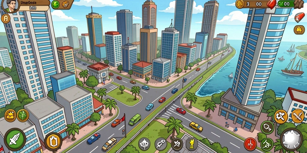 Menampilkan karakter utama permainan HARUM4D yang ikonik.